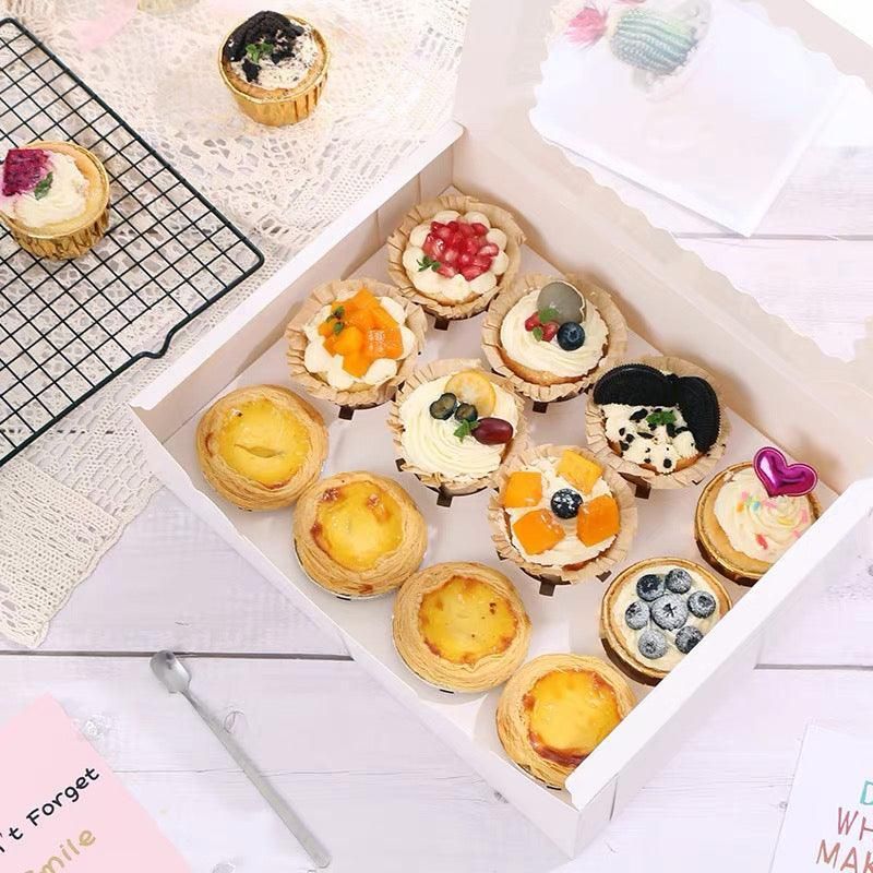 Cupcake Box Cases 1/2/4/8/12 Holes Window Face Cases Party Wedding Muffin Baking