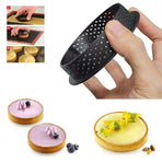 8X Cake Mold Perforated Cutter Round-Shape Mousse Circle Ring Tart Decor Baking