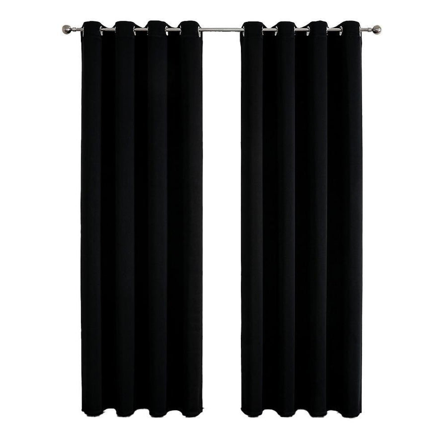 2pcs Semi Blackout Curtain Fabric Solid Colour Home Decor Drapes for Living Room - Red - 132x160cm