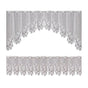 White Lace Window Curtain Short Tier Panel for Kitchen Bathroom