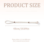 Curtain Tiebacks Pearl Strap Set 3 Pairs Decorative Buckle Holder Rings Hooks - Grey