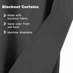 2pcs Semi Blackout Curtain Fabric Solid Colour Home Decor Drapes for Living Room - Dark Grey - 132x160cm