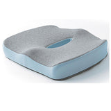 Memory Foam Seat Cushion for Office and Travel Support with Ergonomic Design - Blue