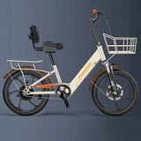 Electric Bicycle Tricycle Seat With Backrest Adjustable Comfortable Bike Seat - Grey - Extra Image