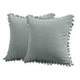 2PCS Corduroy Pillow Cover Luxury Decorative Cushion Case for Sofa Living Room - Grey