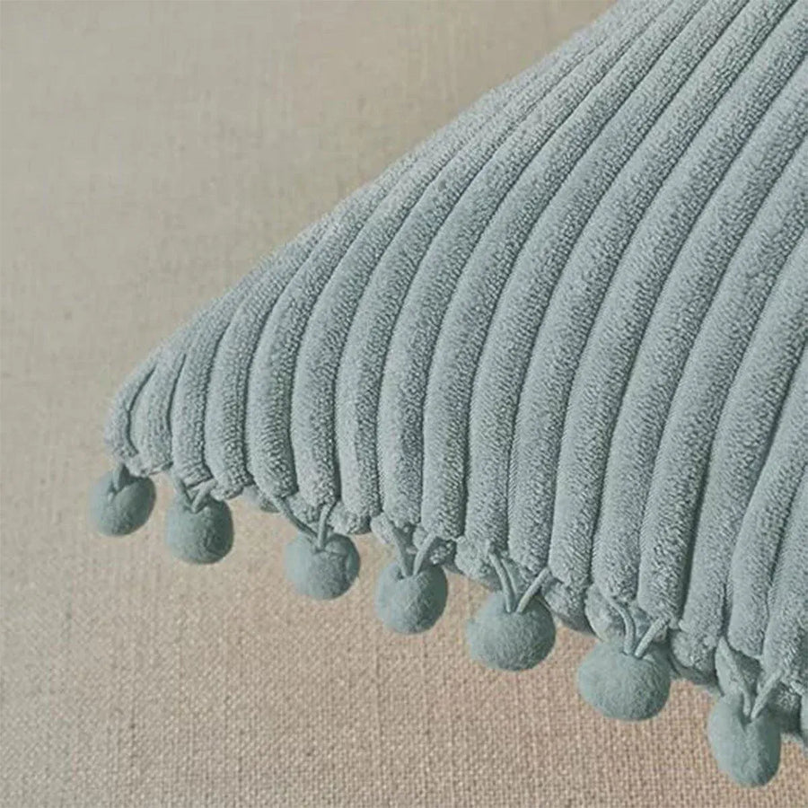 2PCS Corduroy Pillow Cover Luxury Decorative Cushion Case for Sofa Living Room - Grey
