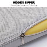 Seat Cushion Memory Foam Office Chair Pad Bottom Support for Stool Dining Chair - Grey - Top-Down View