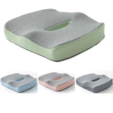 Memory Foam Seat Cushion for Office and Travel Support with Ergonomic Design - Pink - Front View