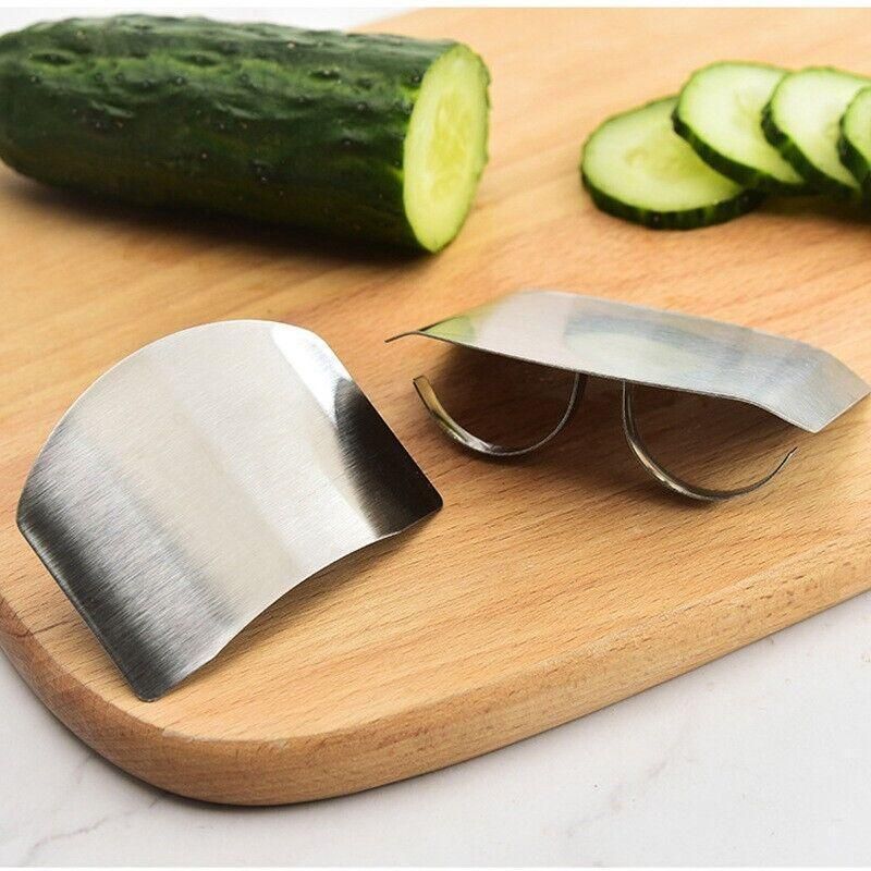 Stainless Steel Finger Protector Cutting Shield for Kitchen Slicing and Chopping - 1 Finger