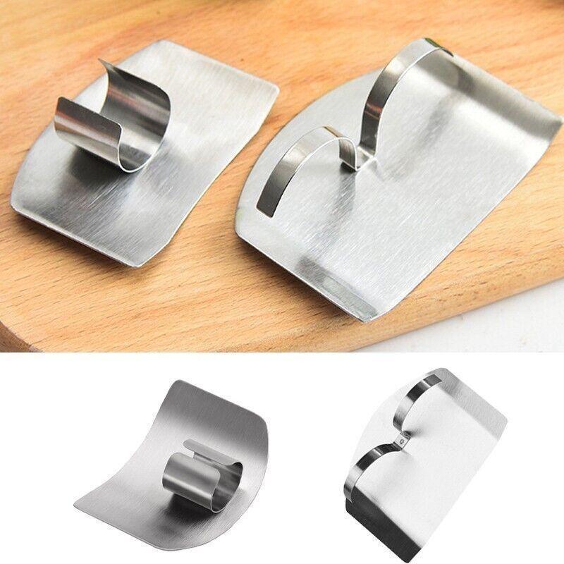 Stainless Steel Finger Protector Cutting Shield for Kitchen Slicing and Chopping - 2 Fingers