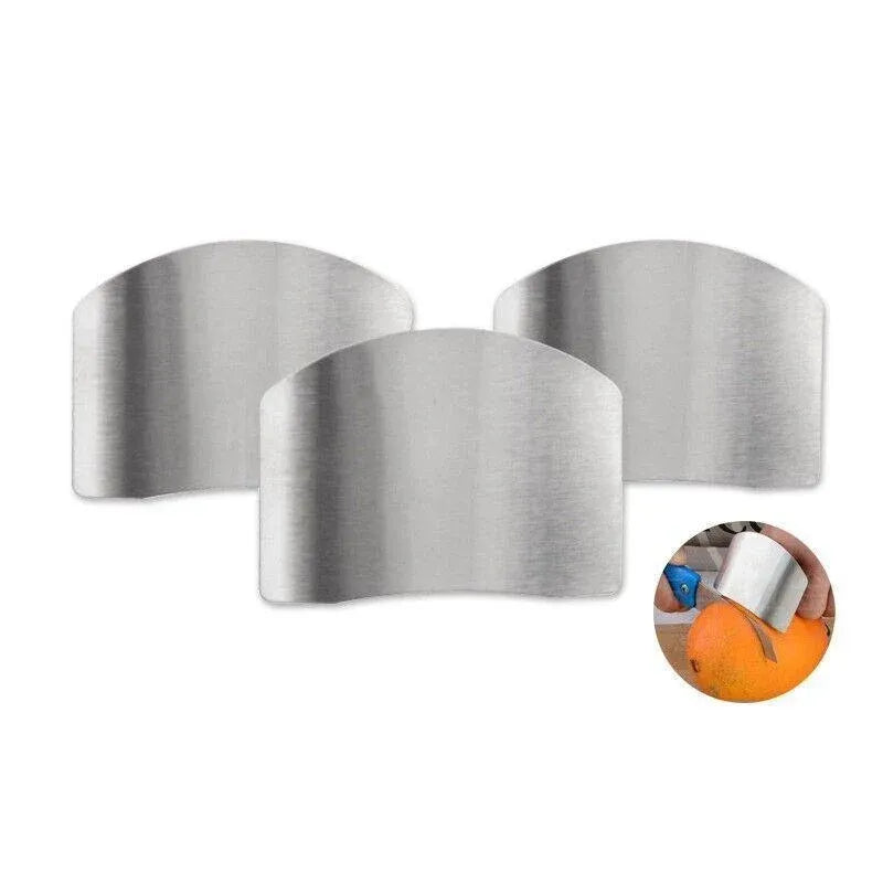 Stainless Steel Finger Protector Cutting Shield for Kitchen Slicing and Chopping - 2 Fingers
