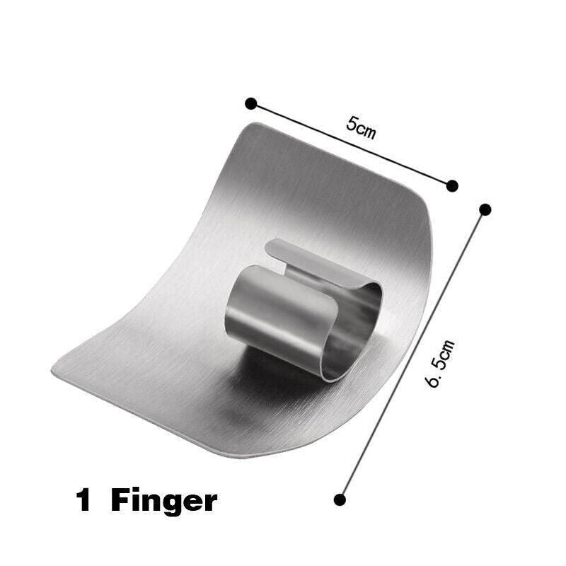 Stainless Steel Finger Protector Cutting Shield for Kitchen Slicing and Chopping - 2 Fingers