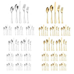 20/40pcs Stainless Steel Cutlery Set Knife Fork Spoon Western Hotel Tableware - Silver-20pcs