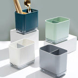 Cutlery Drainer Basket Multifunctional Storage Holder Box Spoon Drain Rack - Blue - Top-Down View