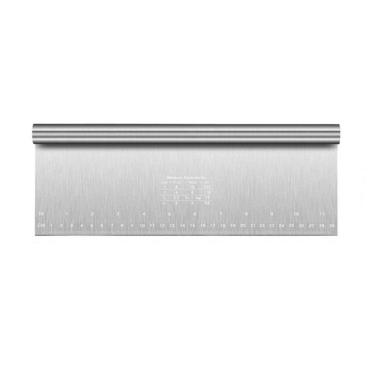 Stainless Steel Dough Cutter Knife Measurement Scraper Pastry Baking Tool - 15cm