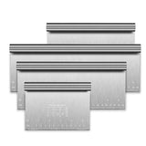 Stainless Steel Dough Cutter Knife Measurement Scraper Pastry Baking Tool - 30cm - Front View