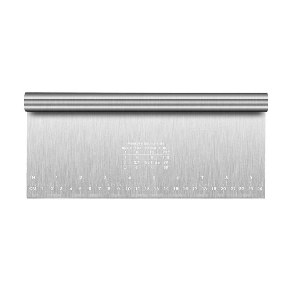 Stainless Steel Dough Cutter Knife Measurement Scraper Pastry Baking Tool - 30cm