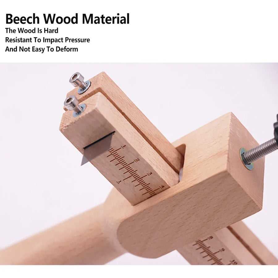 Wooden Leather Strip Cutter Belt Cord Cutting Tool For Craft Rope Making Work