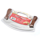 Stainless Steel Nougat Cutting Knife Arc Baking Tool For Snowflake Crisp Candy - Front View