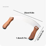 Stainless Steel Nougat Cutting Knife Arc Baking Tool For Snowflake Crisp Candy - Side View