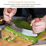 Stainless Steel Nougat Cutting Knife Arc Baking Tool For Snowflake Crisp Candy - Rear View