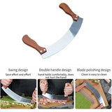 Stainless Steel Nougat Cutting Knife Arc Baking Tool For Snowflake Crisp Candy - Low Angle