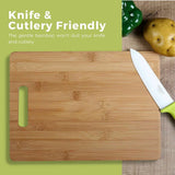 Household Cutting Board Set 3PCS Square Wooden Kitchen Chopping Boards For Food - Rear View