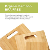Household Cutting Board Set 3PCS Square Wooden Kitchen Chopping Boards For Food - Close-Up Angle