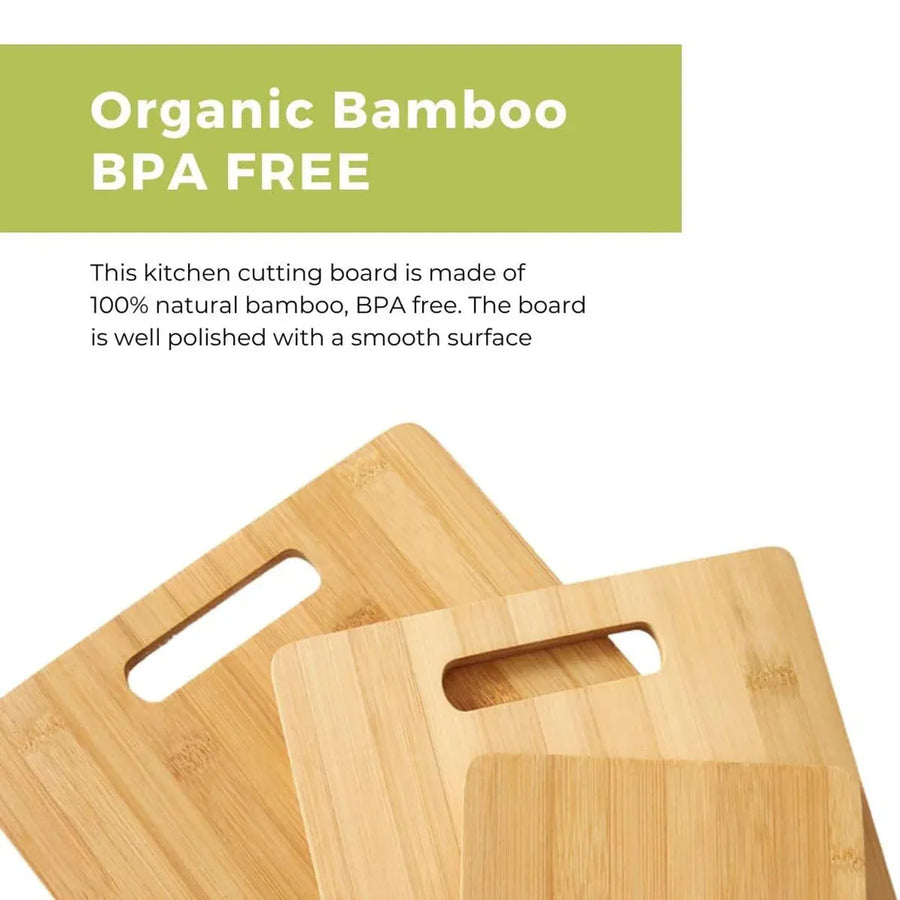 Household Cutting Board Set 3PCS Square Wooden Kitchen Chopping Boards For Food