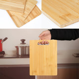 Household Cutting Board Set 3PCS Square Wooden Kitchen Chopping Boards For Food - Top-Down View