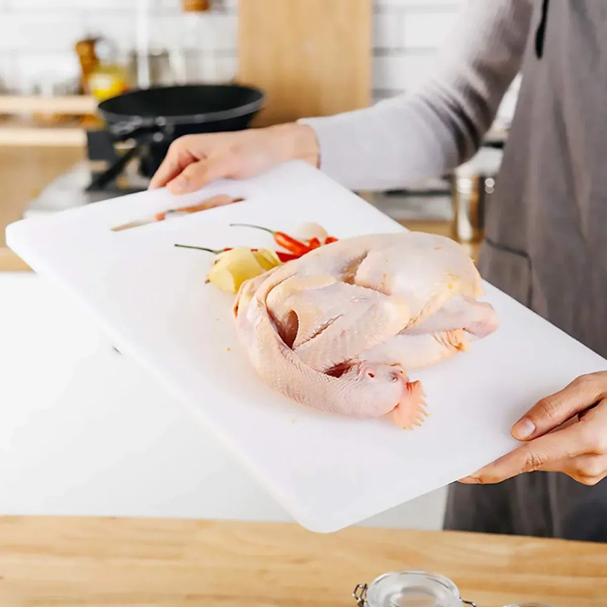 Plastic Cutting Board Small Size Chopping Board for Kitchen Food Prep Home Use - 43x27cm