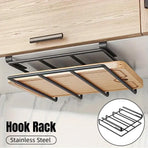 Double Stainless Steel Kitchen Organizer Shelf Rack Cabinet Storage Space Saver