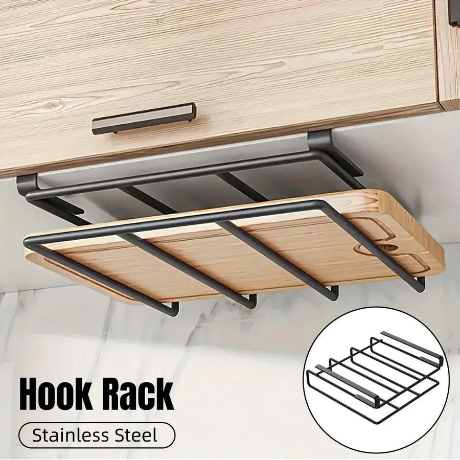 Double Stainless Steel Kitchen Organizer Shelf Rack Cabinet Storage Space Saver