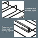 Double Stainless Steel Kitchen Organizer Shelf Rack Cabinet Storage Space Saver, image 5