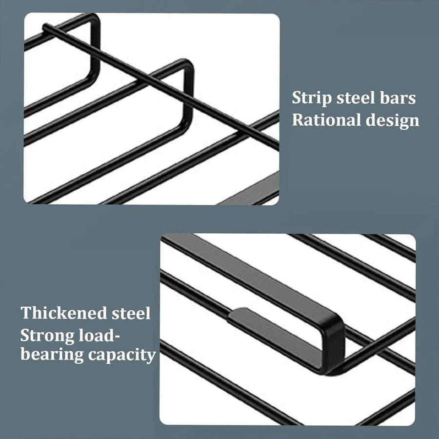 Double Stainless Steel Kitchen Organizer Shelf Rack Cabinet Storage Space Saver, image 5