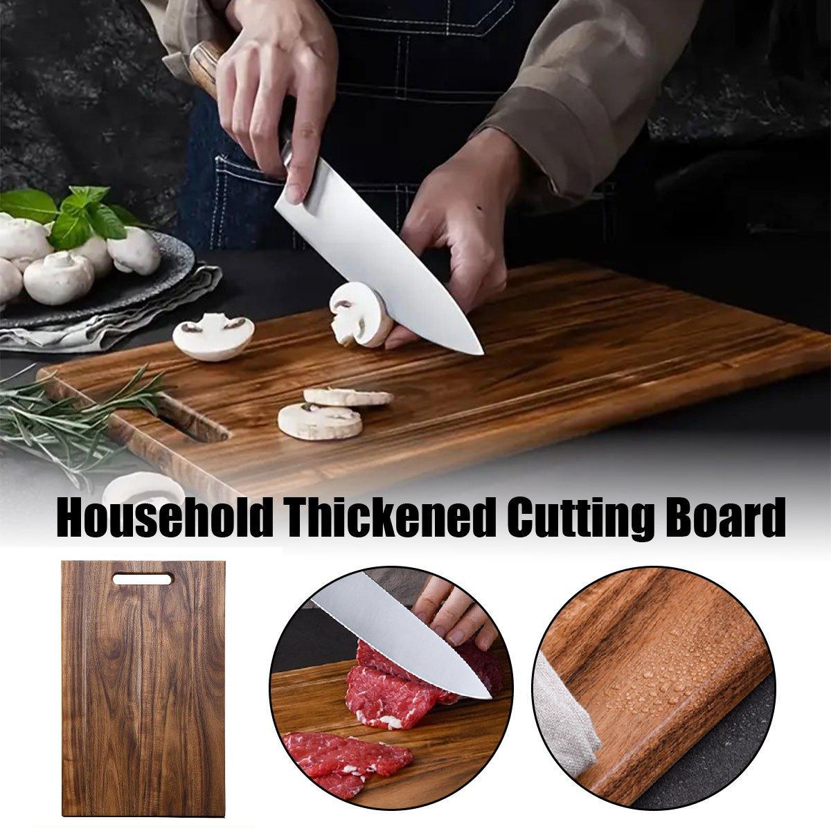 Large Hardwood Chopping Cutting Board Kitchen Steak Deli Meat Food Household