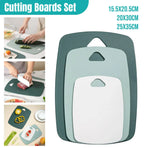 3pcs Cutting Boards for Kitchen Plastic Cutting Board Thick Chopping Boards