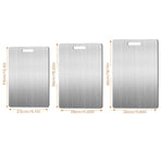 Double-Sided Stainless Steel Cutting Board Household Kitchen Chopping Board - 46x30cm