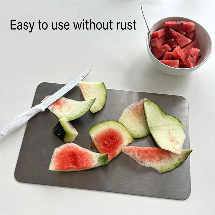 Double-Sided Stainless Steel Cutting Board Household Kitchen Chopping Board - 46x30cm