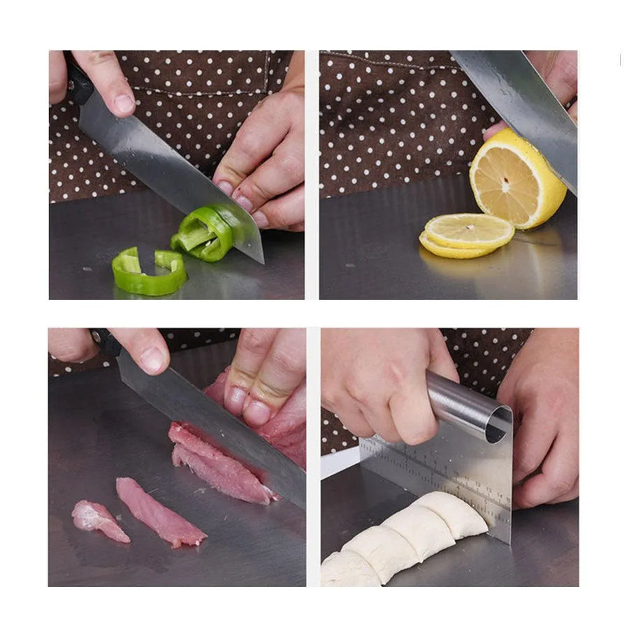 Double-Sided Stainless Steel Cutting Board Household Kitchen Chopping Board - 46x30cm