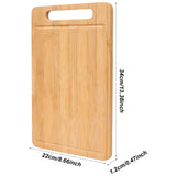 Kitchen Cutting Board Household Chopping Board Durable Bamboo Cutting Board - Side View