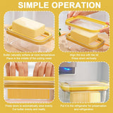 With Lid Butter Cutting Box Slicers Case Cheese Slicers Butter Dish Box - Top-Down View