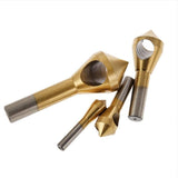 4PCS HSS Countersink Chamfer Drill Bit Set Titanium Coated Deburring Tools - Extra Image