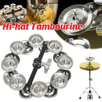 Frame Drum Treading Bell Steel Sheet Rattling Bell Double-Layer for Percussion
