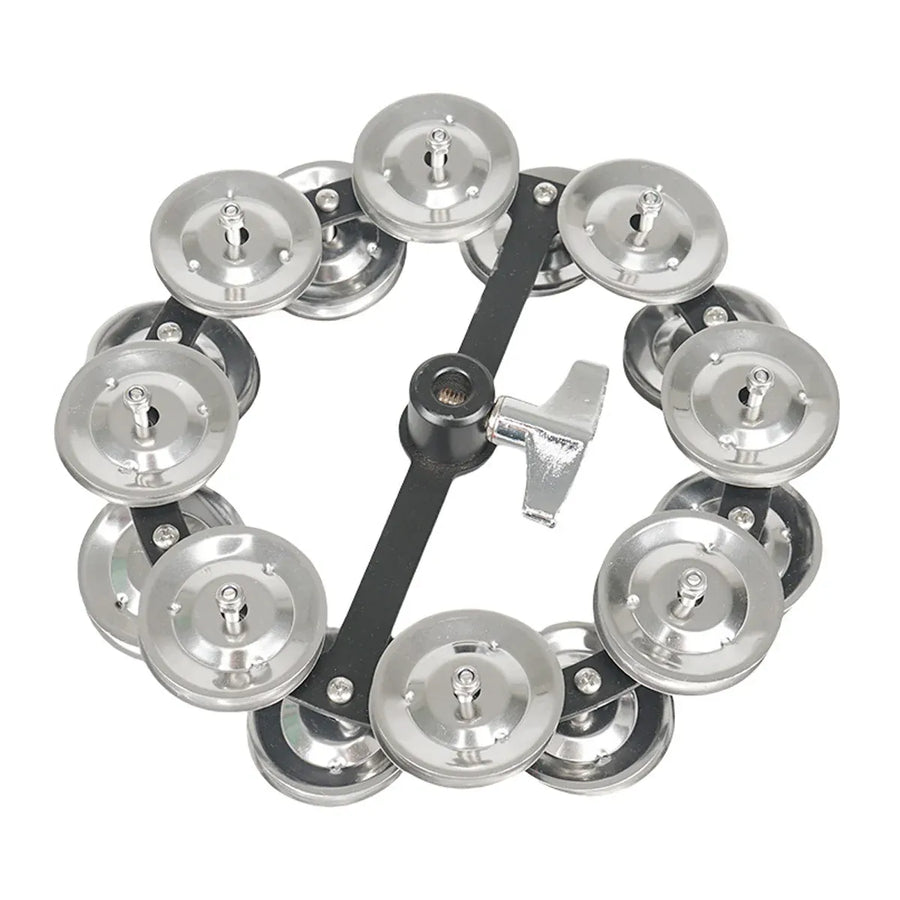 Frame Drum Treading Bell Steel Sheet Rattling Bell Double-Layer for Percussion