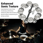 Frame Drum Treading Bell Steel Sheet Rattling Bell Double-Layer for Percussion