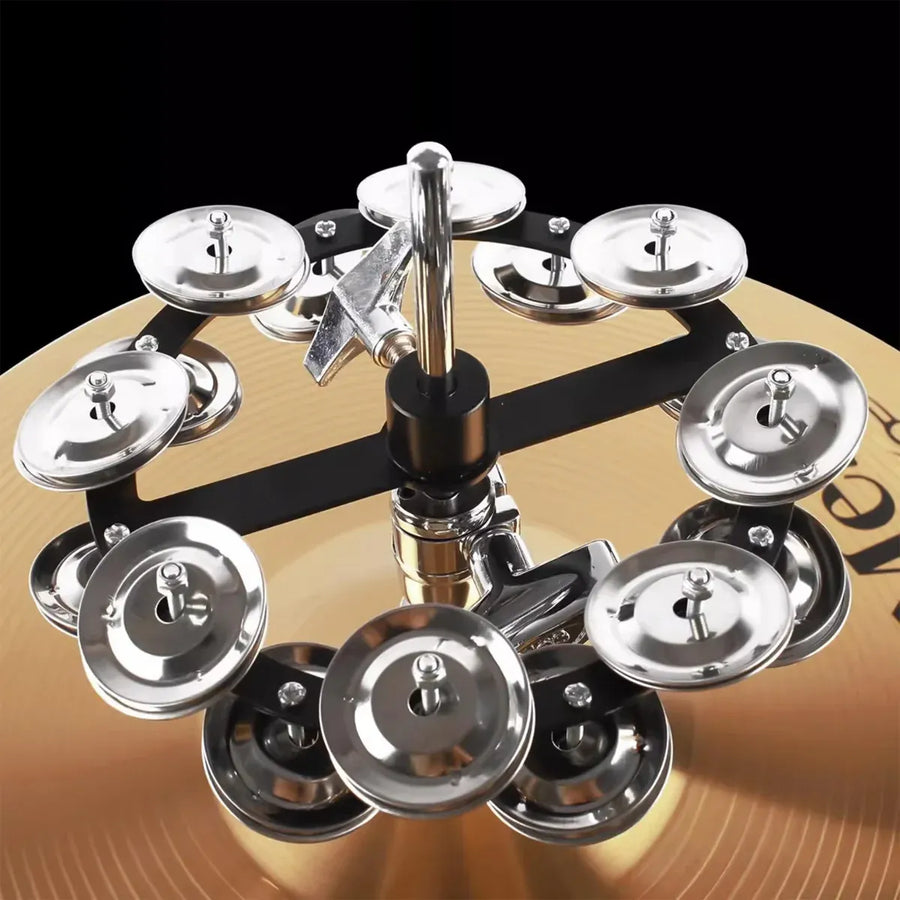 Frame Drum Treading Bell Steel Sheet Rattling Bell Double-Layer for Percussion