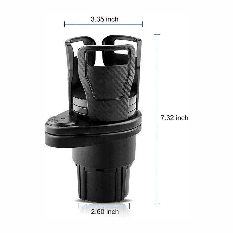 Adjustable 2In1 Car Seat Cup Holder Water Bottle Drink Coffee Cleanse Storage Au