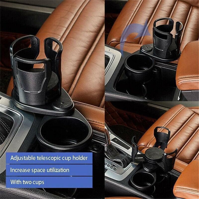 Adjustable 2In1 Car Seat Cup Holder Water Bottle Drink Coffee Cleanse Storage Au