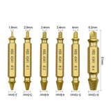 6Pcs Screw Extractor Set Broken Bolt Remover Damaged Stripped Drill Bits - Side View
